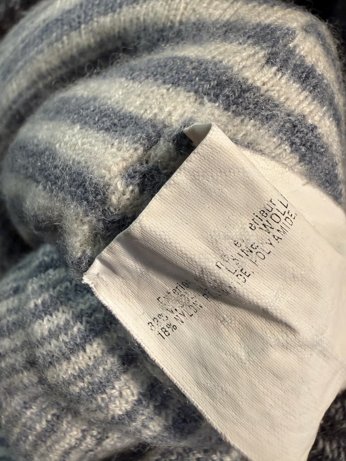 미쏘니 지그재그 패턴 니트 집업 베스트 그레이 48 상품이미지7