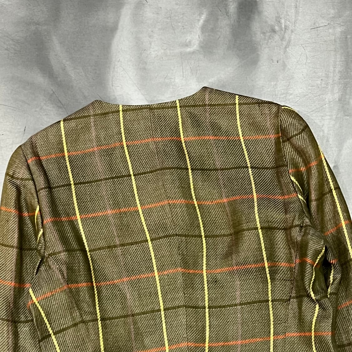  조르지오 아르마니 스트라이프 논카라 자켓 y15929 상품이미지4