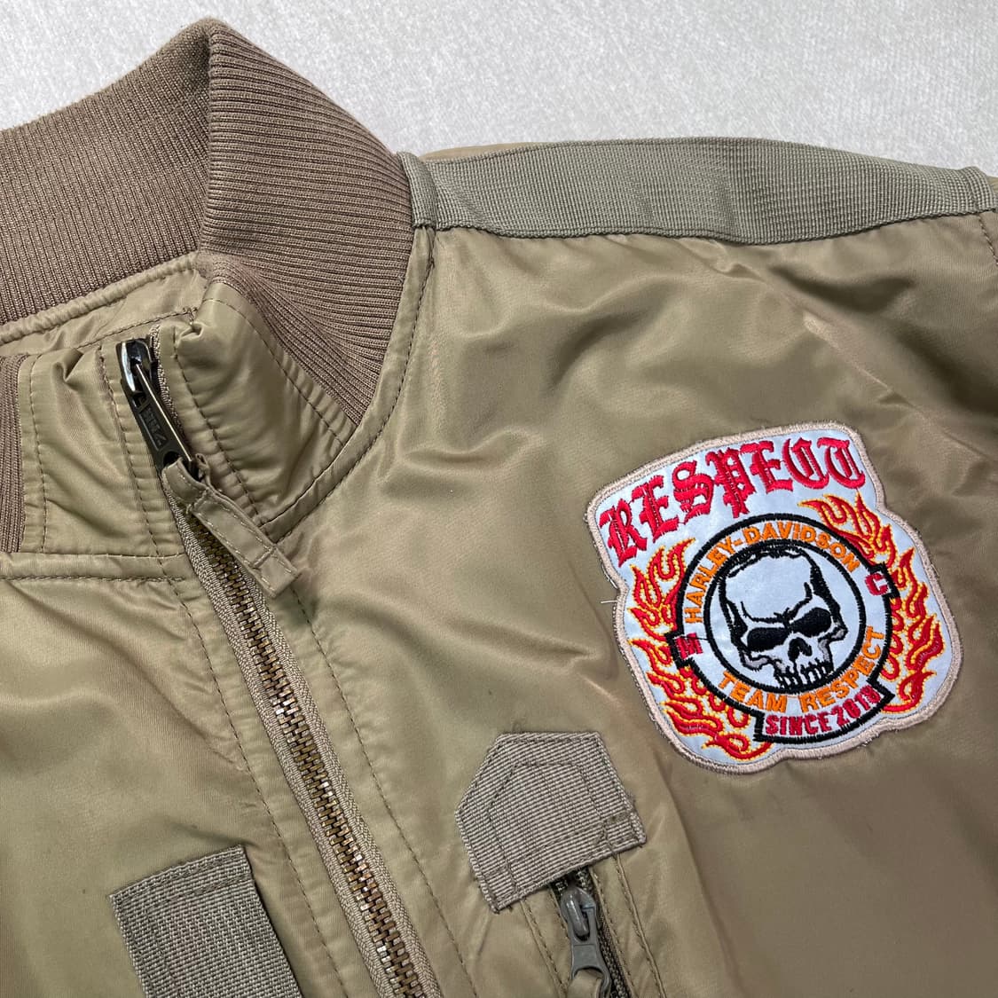 105 아메리칸 빈티지 백로고 빈티지 ma-1 자켓 상품이미지3