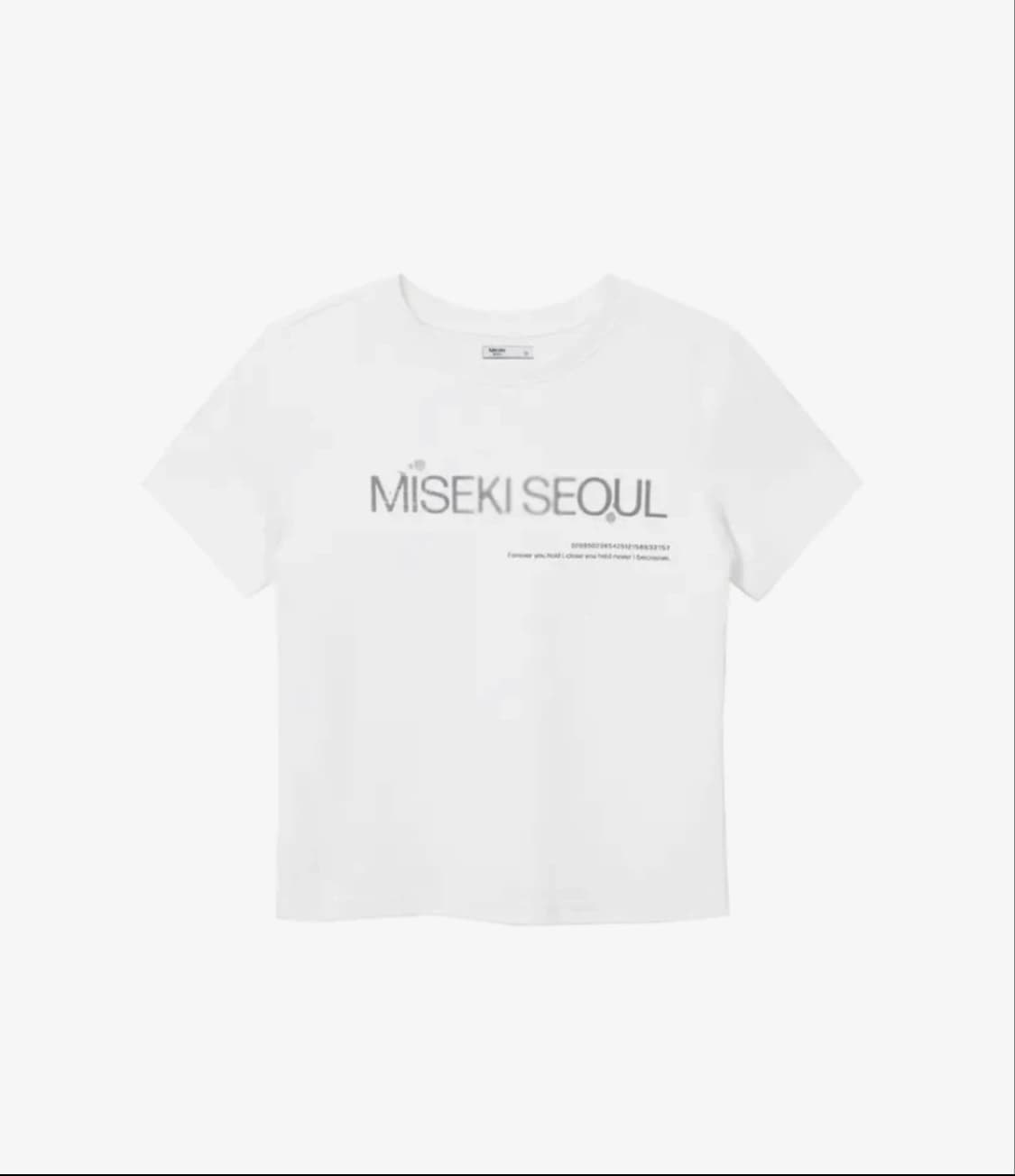 [1] 미세키서울 Logo short sleeves WHITE 상품이미지1