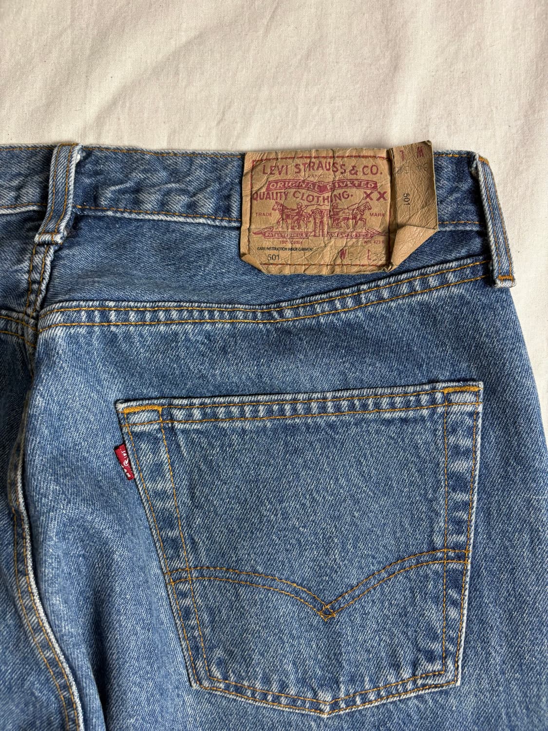 90s Levis UK 리바이스 501 데님팬츠 W34 L32  상품이미지3