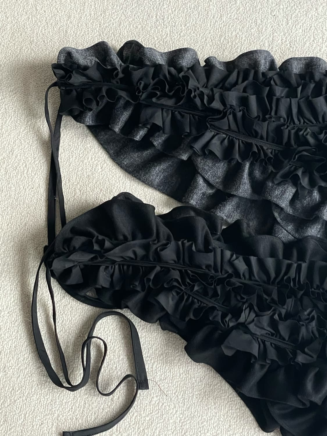 프릴 배색 레이어드 스트랩 벨트  상품이미지2