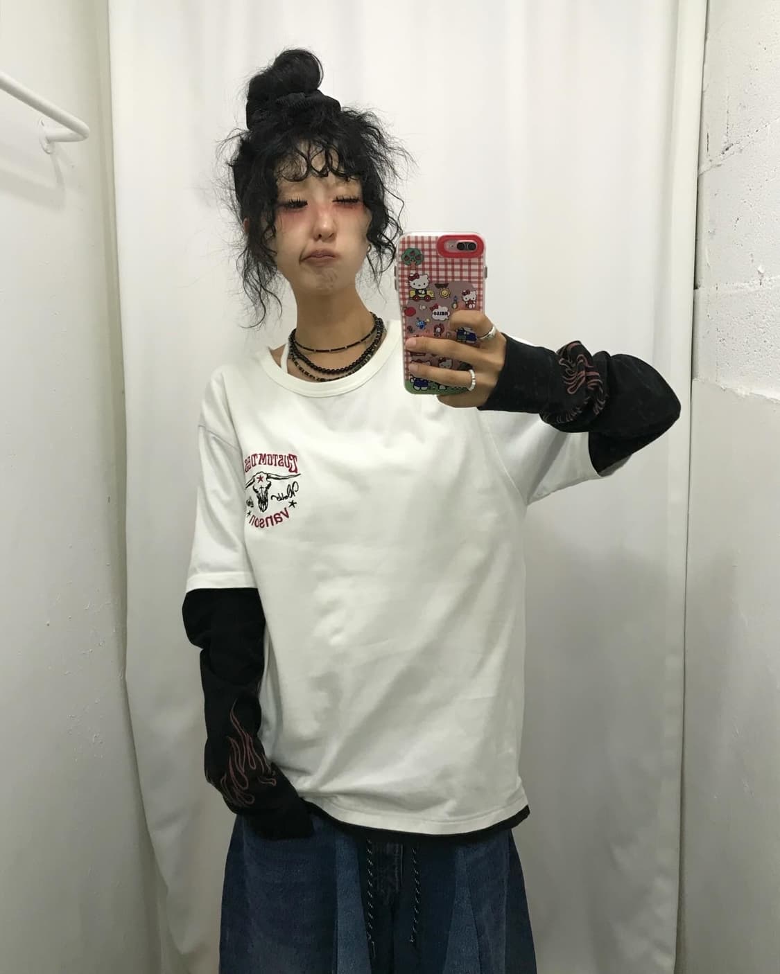 Vanson Embroidery Layered Long Sleeves 상품이미지4