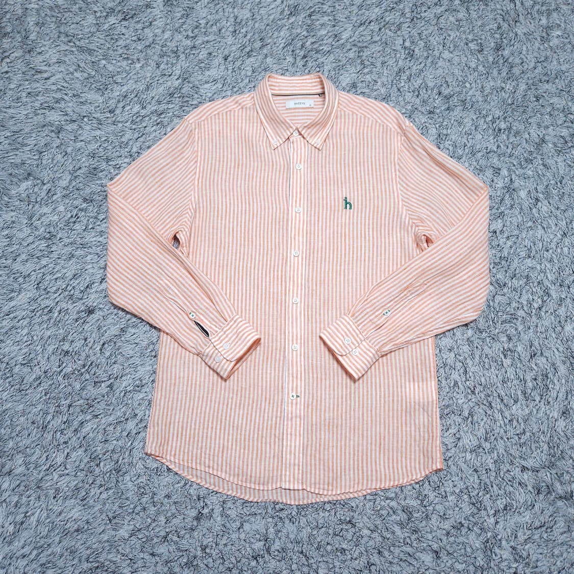 헤지스)95 남자 스트라이프 린넨셔츠남방 / 왕눈이샵 상품이미지1