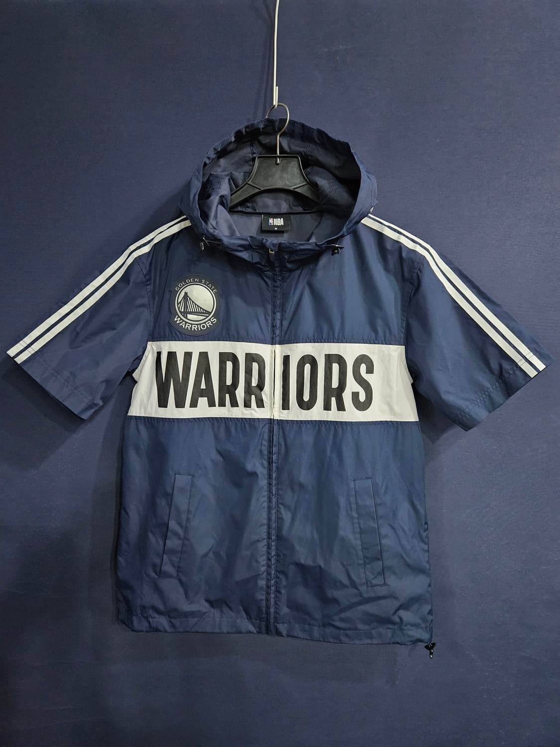 NBA 네이비 남성 95 후드 바람막이 반팔 집업자켓  상품이미지1