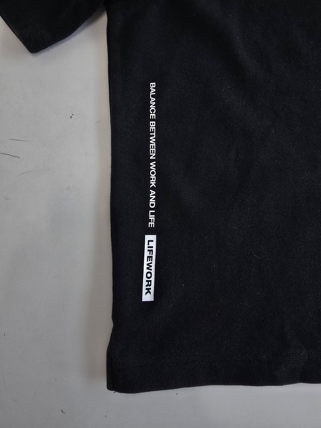 라이프워크 오버핏 원 포켓 반팔 티셔츠 블랙 L 상품이미지6