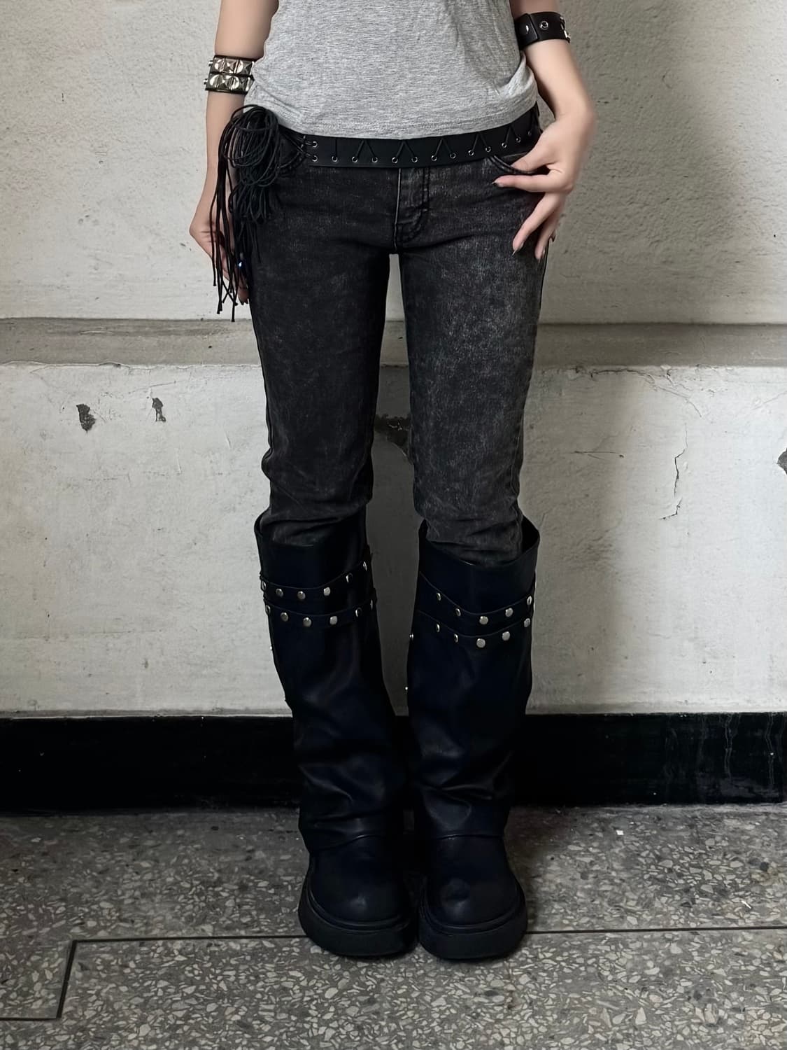 Washed skinny jeans 상품이미지1
