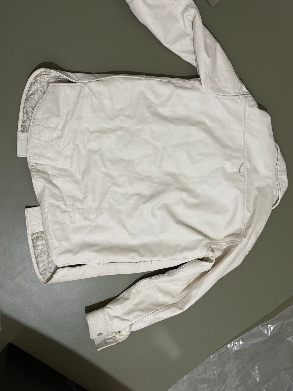 마르지엘라 hm 콜라보 화이트 가죽자켓 상품이미지2