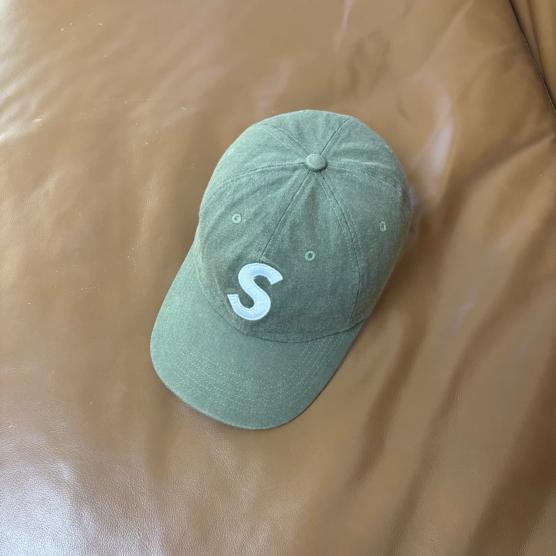 슈프림 S로고 6패널 볼캡 모자 22SS 케블라 올리브 카키 상품이미지5