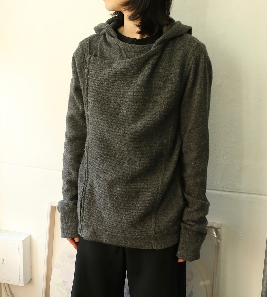 아르마니 익스체인지 사선 후드 집업 상품이미지1