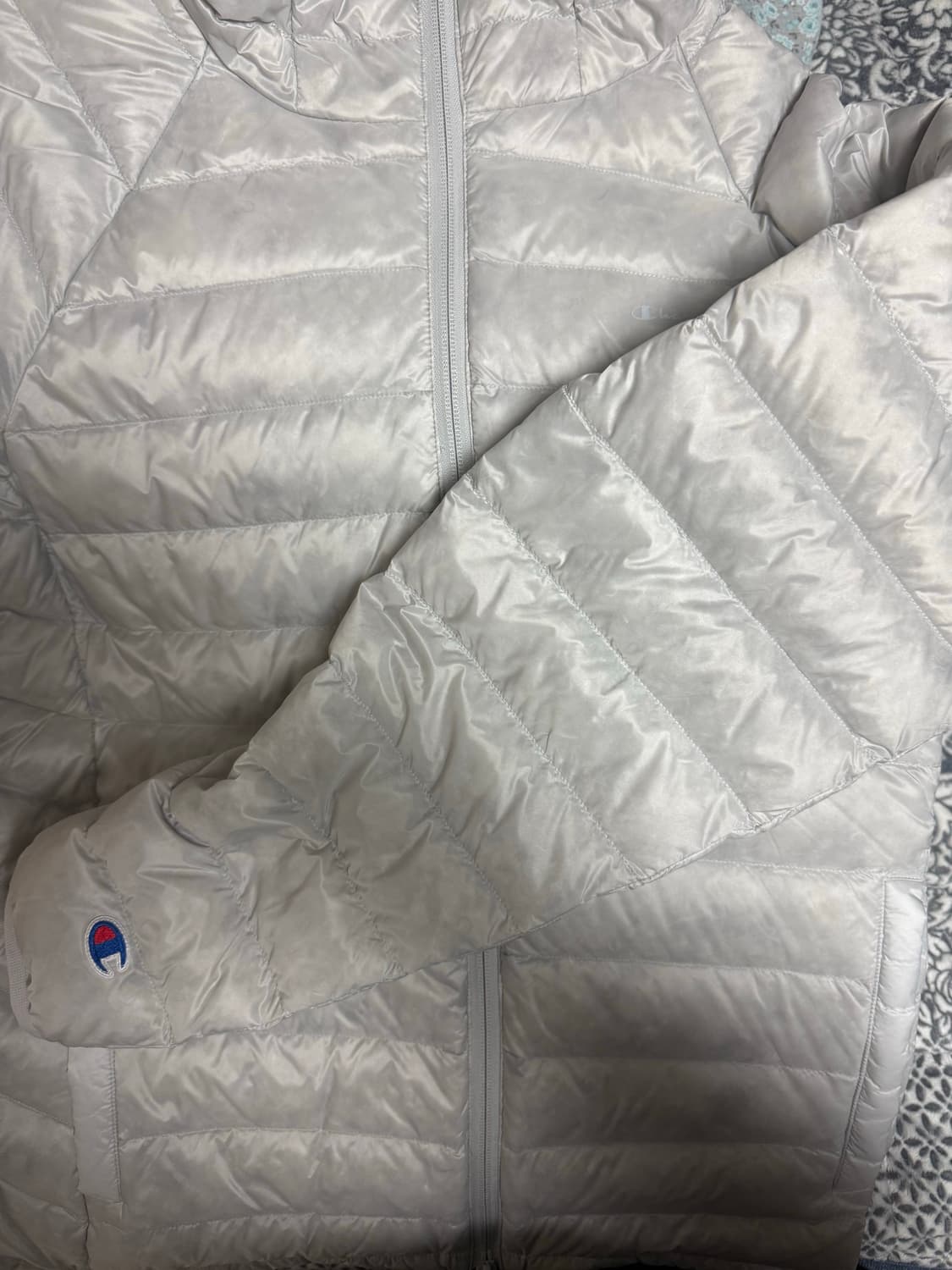 챔피온 후디드 라이트 다운 재킷 Light Grey 상품이미지3