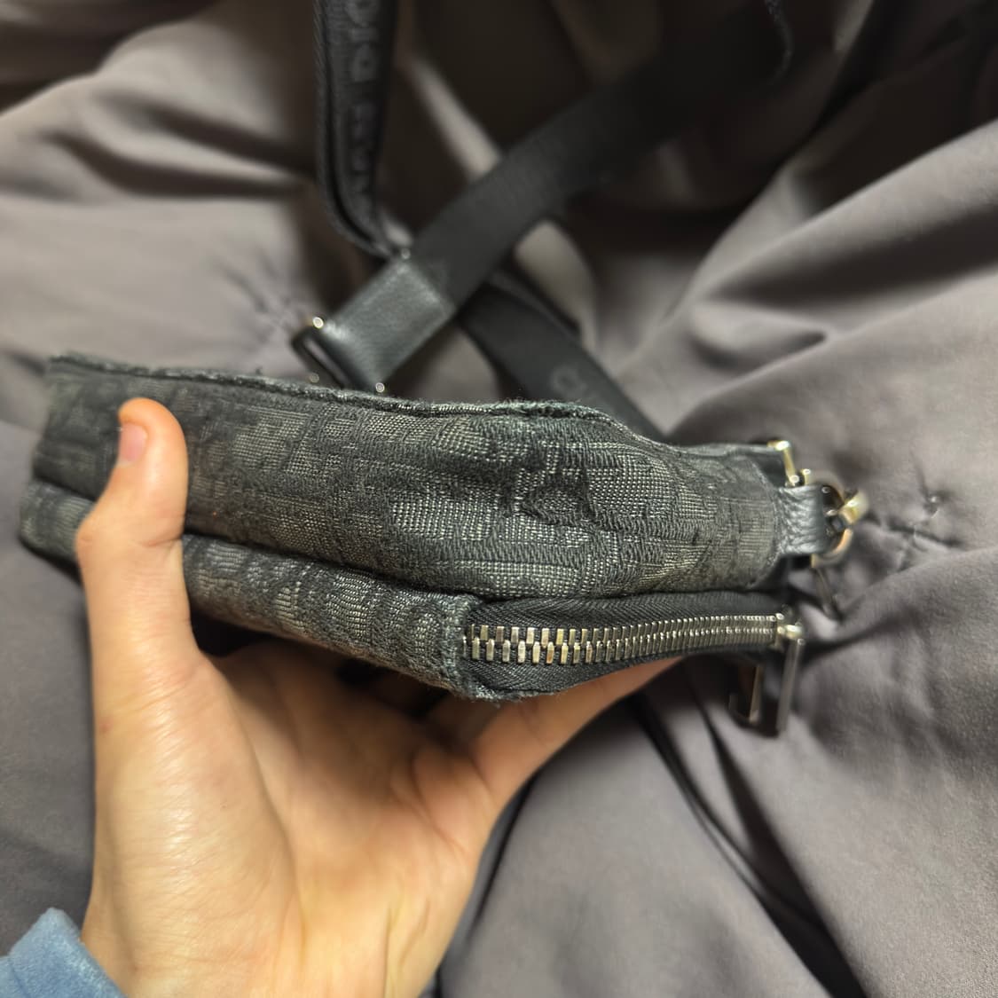 [풀구성품] 디올 오블리크 스트랩 파우치 크로스백 상품이미지4