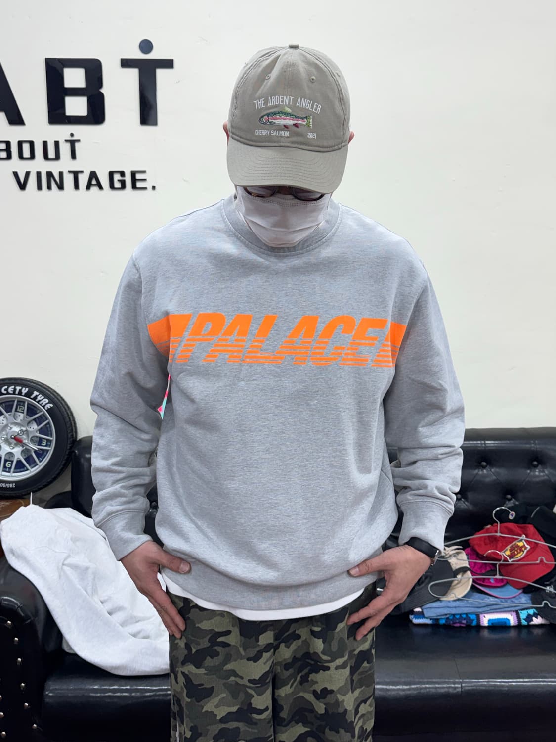 팔라스 오렌지 로고 맨투맨 L 상품이미지3