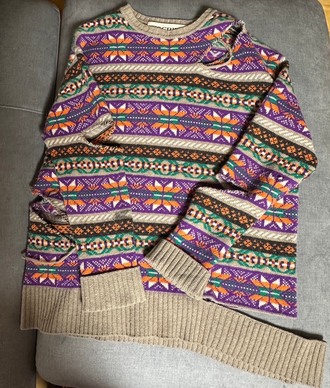 INSCRIRE 인스크리어 패턴 울 스웨터 (F) 상품이미지8