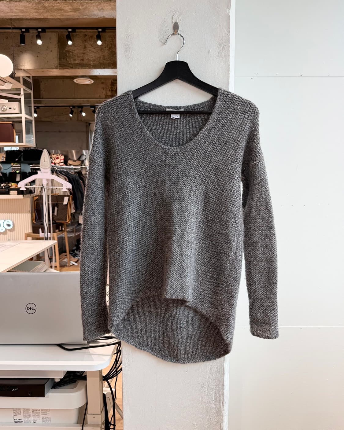 헬무트랭 그레이 알파카울 니트  상품이미지2