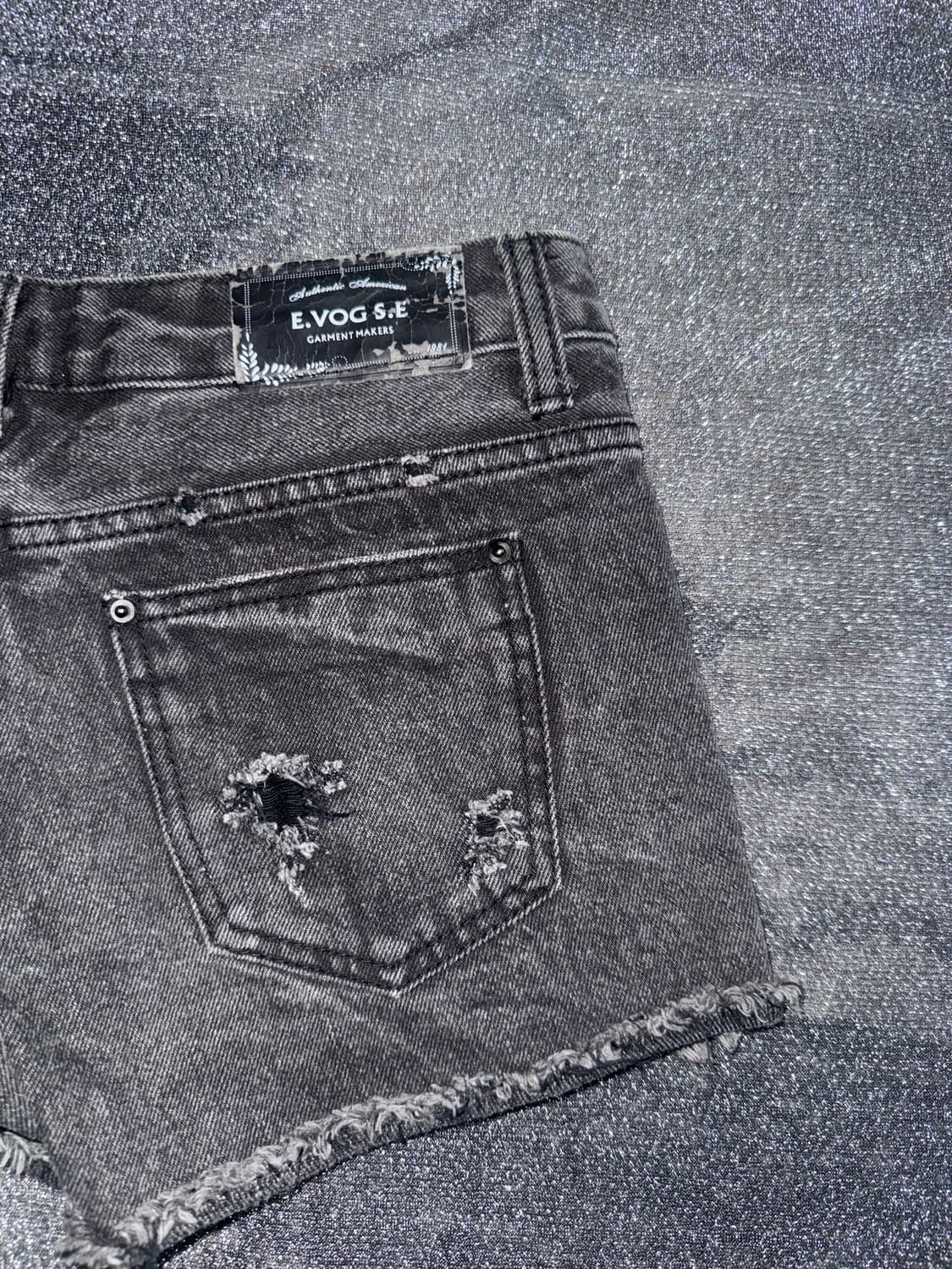 Ash black denim shorts 상품이미지6