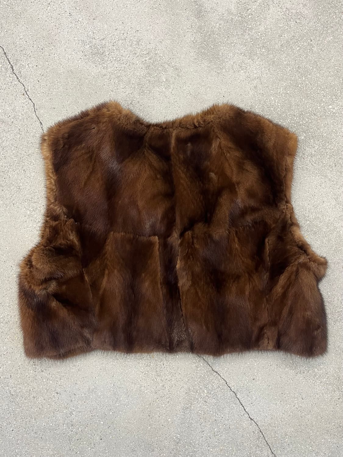 브라운 원단추 퍼조끼 상품이미지3