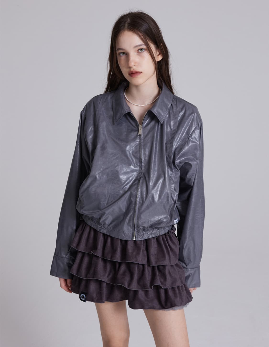 MOCHA SKIRT IN DARK GREY(스웨이드 캉캉 스커트) 상품이미지1