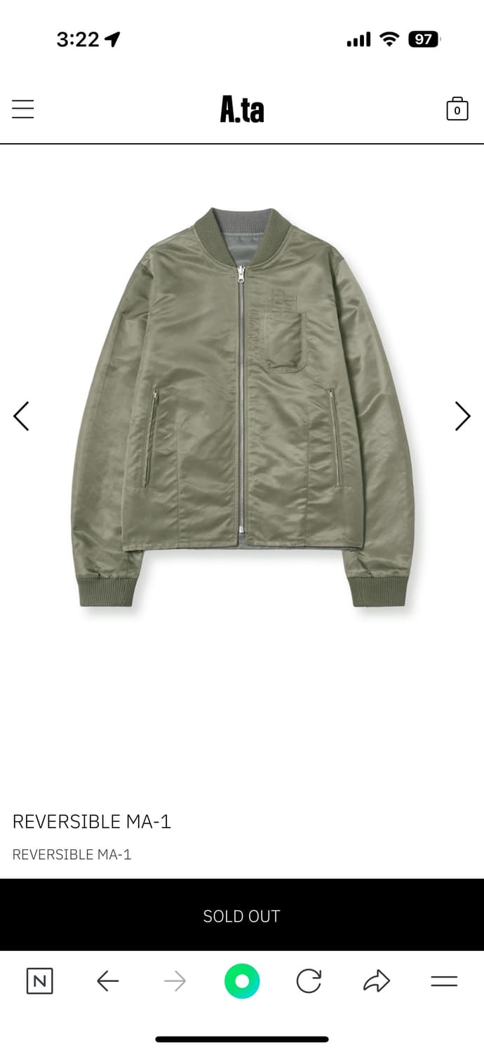 A.ta REVERSIBLE MA-1(s) 상품이미지1