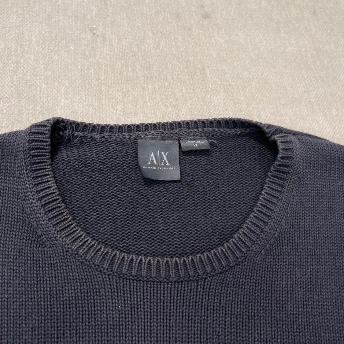 100 아르마니 빅로고 차콜 니트 상품이미지2