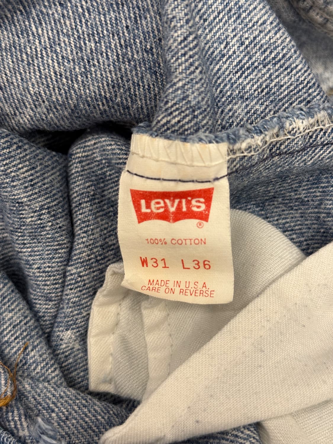 90s USA Levi's 550 Relaxed Acid Wash Den 상품이미지7