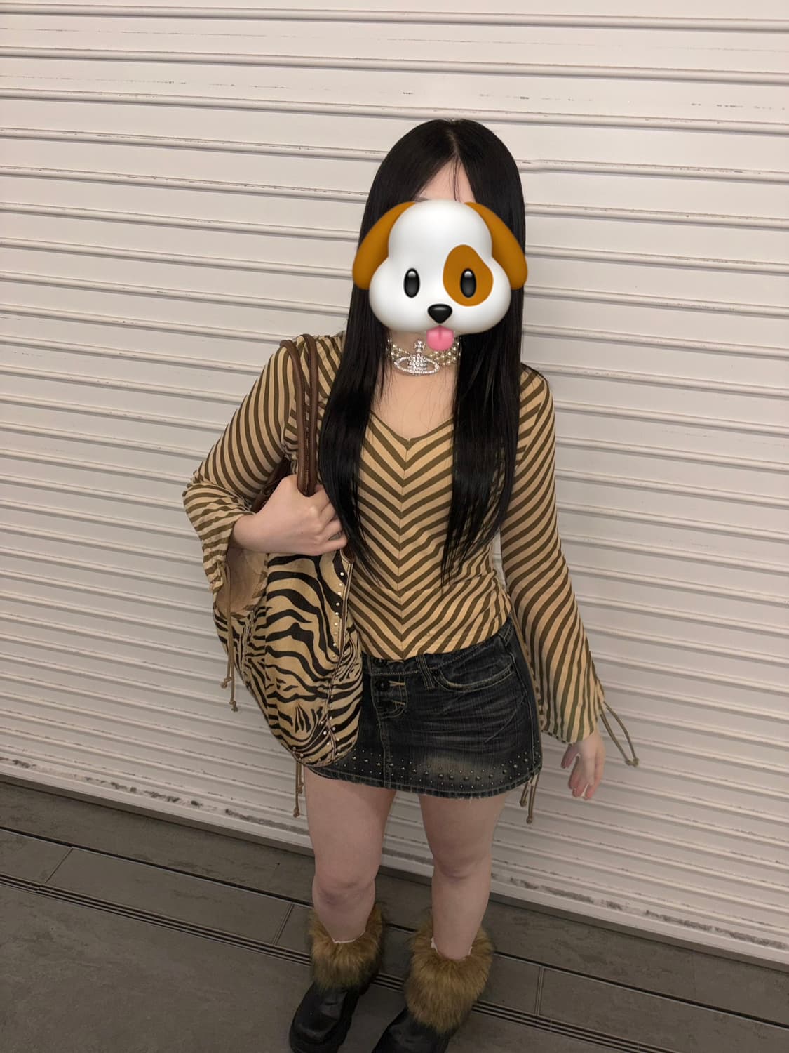 세실맥비 데님 워싱 미니 스커트 갸루 Y2K 상품이미지7