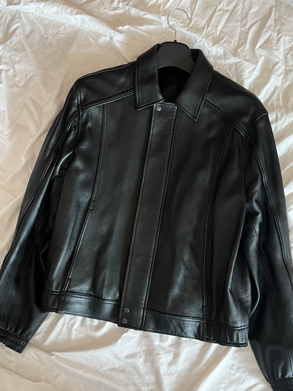 [M] 유스 레더 봄버 자켓 상품이미지2