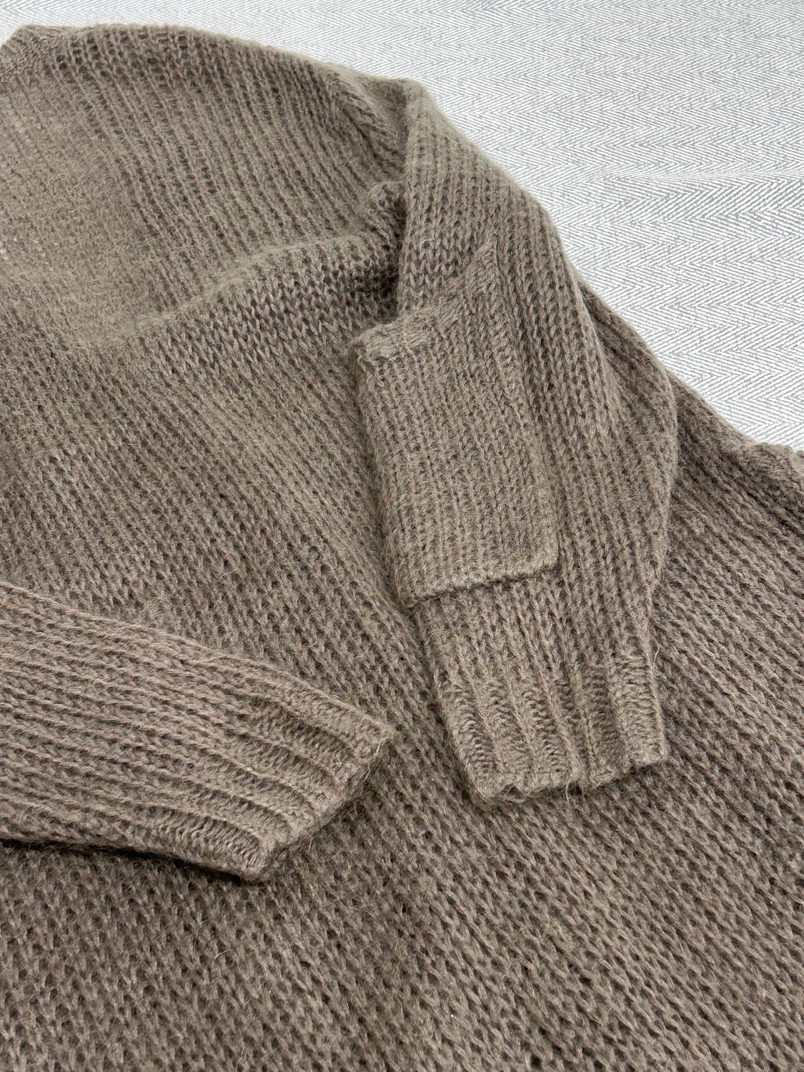 아크네 Acne 모헤어 롱가디건 XS 코코아색 상품이미지8