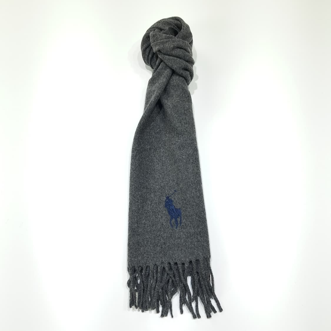 MX506 폴로 00s 이태리판 램스울 빅포니 차콜 머플러 목도리 상품이미지5