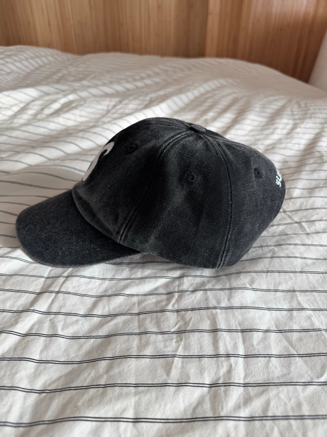 (새상품급 미사용) 슈프림 S로고 피그먼트 볼캡 블랙 원사이즈 상품이미지4