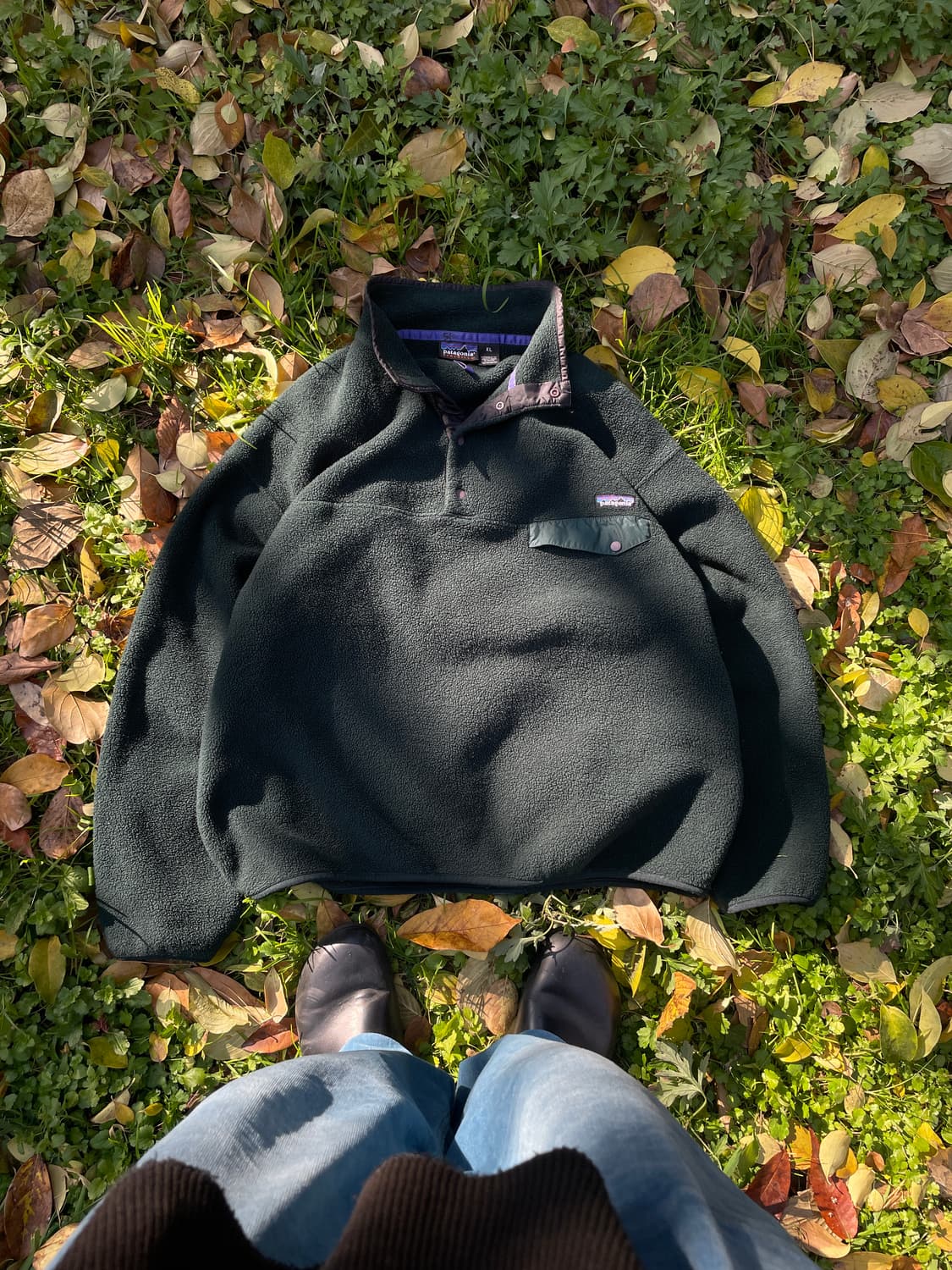 90s Patagonia Fleece Green Snap T(1998) 상품이미지2