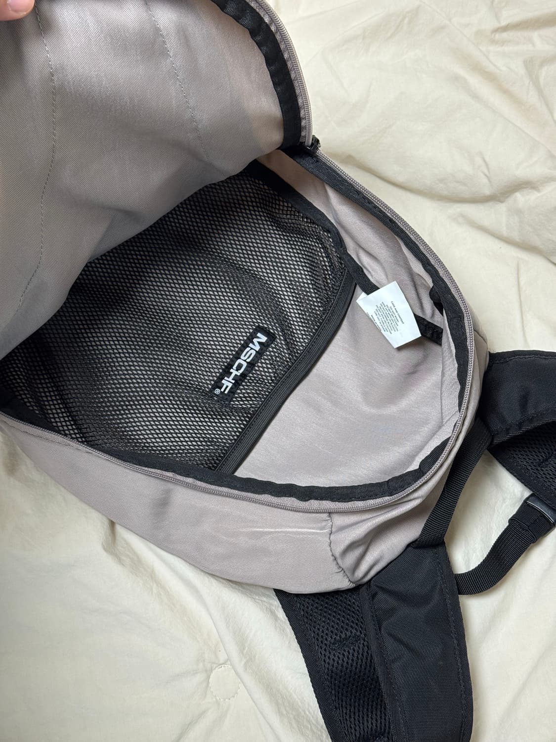 미스치프 | 롬버스 백팩 핑크 그레이 상품이미지5