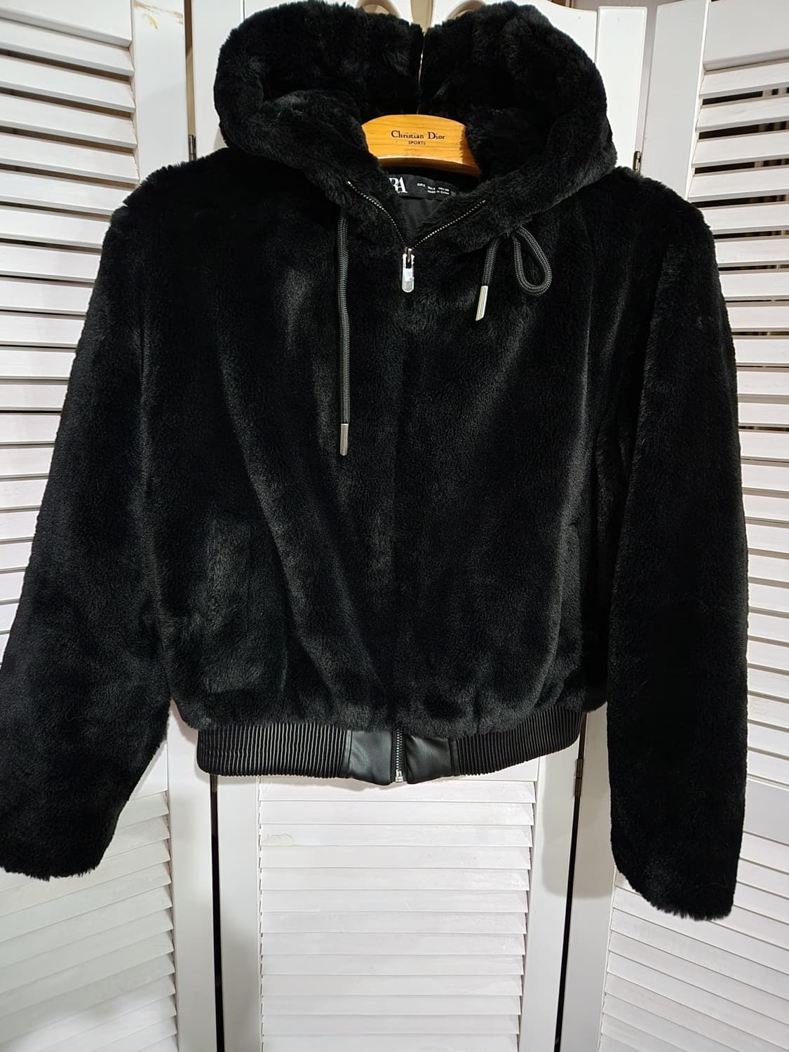 자라 크롭 퍼 후드 자켓 상품이미지1