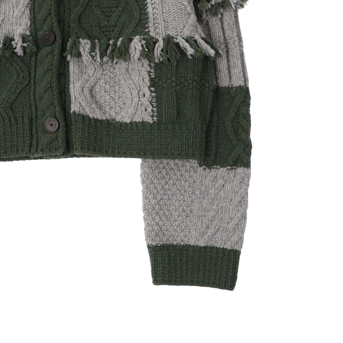 Lucky Marche 22fw 패치워크 니트 가디건 상품이미지4