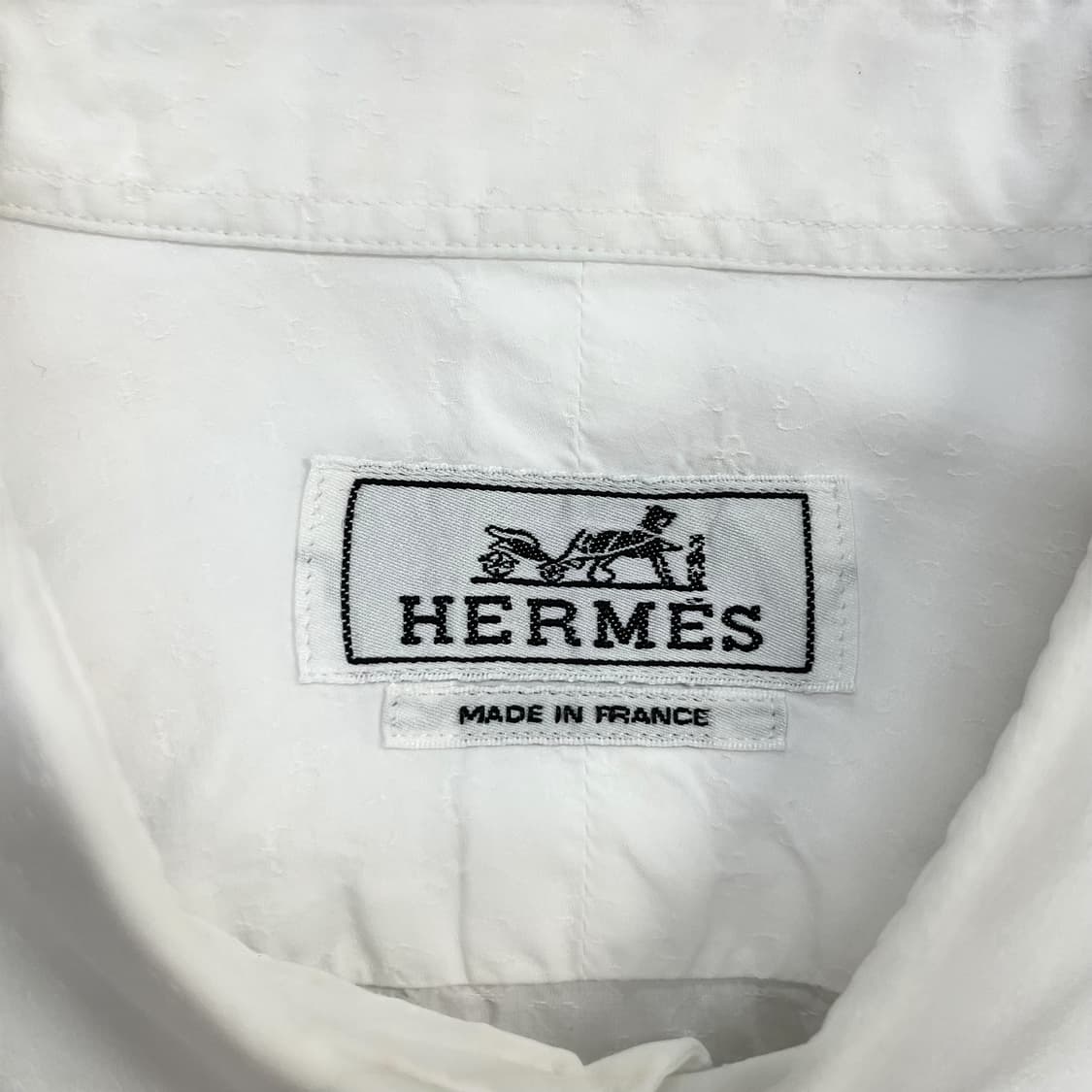 에르메스 Hermes 패턴 로고 드레스 셔츠 화이트 상품이미지4