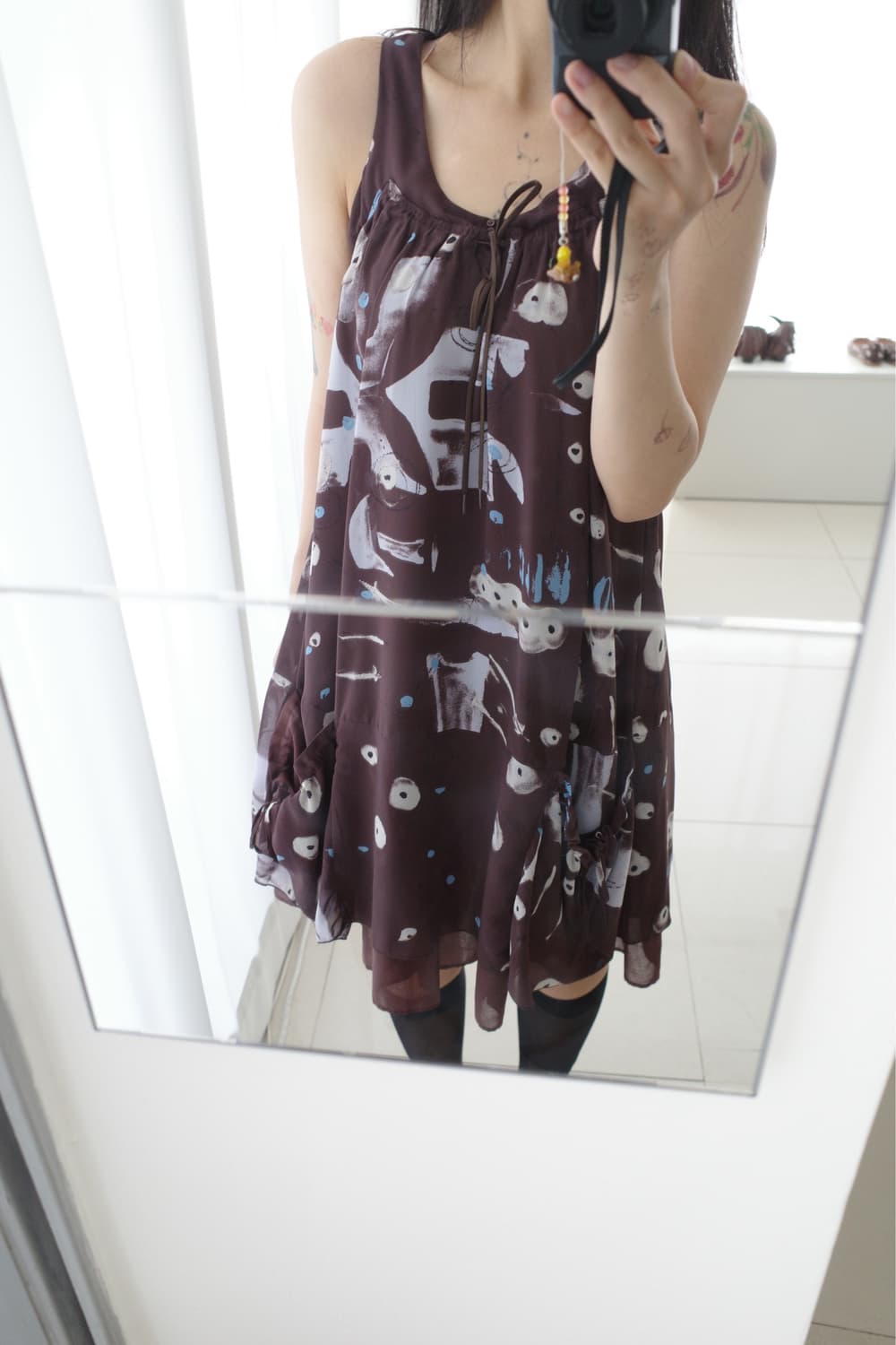 Brown sheer dress 상품이미지8
