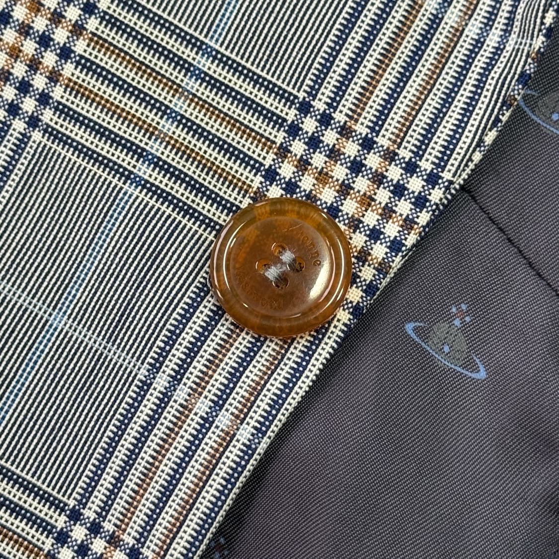 비비안웨스트우드 원버튼 글렌체크 자켓 50 상품이미지4