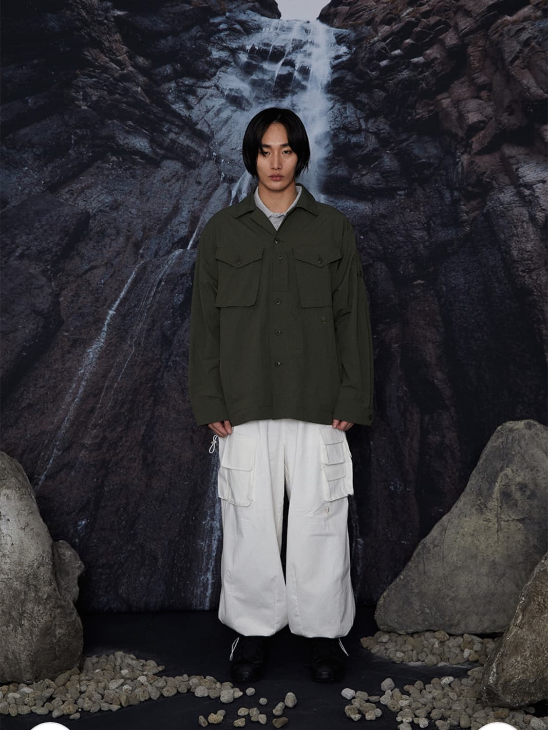 L] 트레블 셔츠 카키 상품이미지2