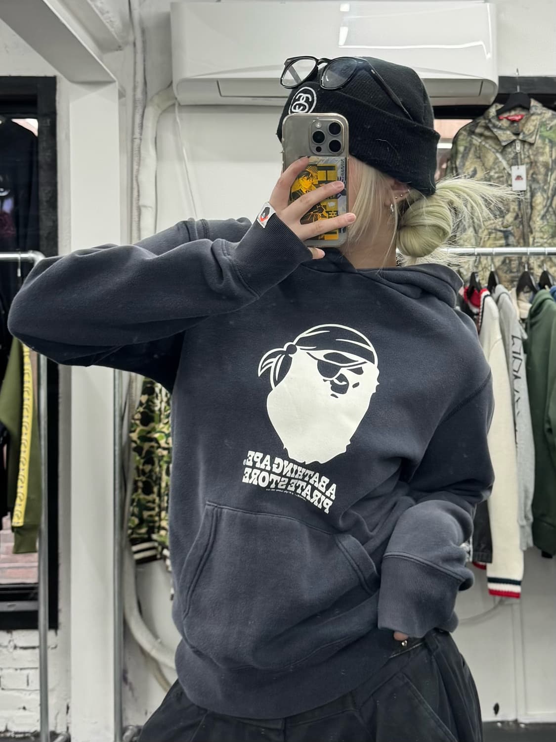 베이프 해적 빅사루 후드티 상품이미지4