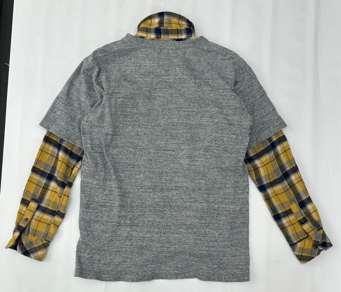 ⭐️하구미의 괴짜 코디세트⭐️ 레터링 반팔 체크 셔츠 레이어드 그런지 상품이미지4