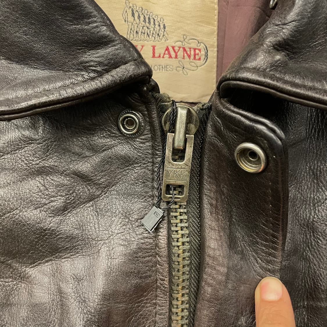 90s Harry Layne 레더 클로스 A2 리얼 레더 가죽 자켓 상품이미지6
