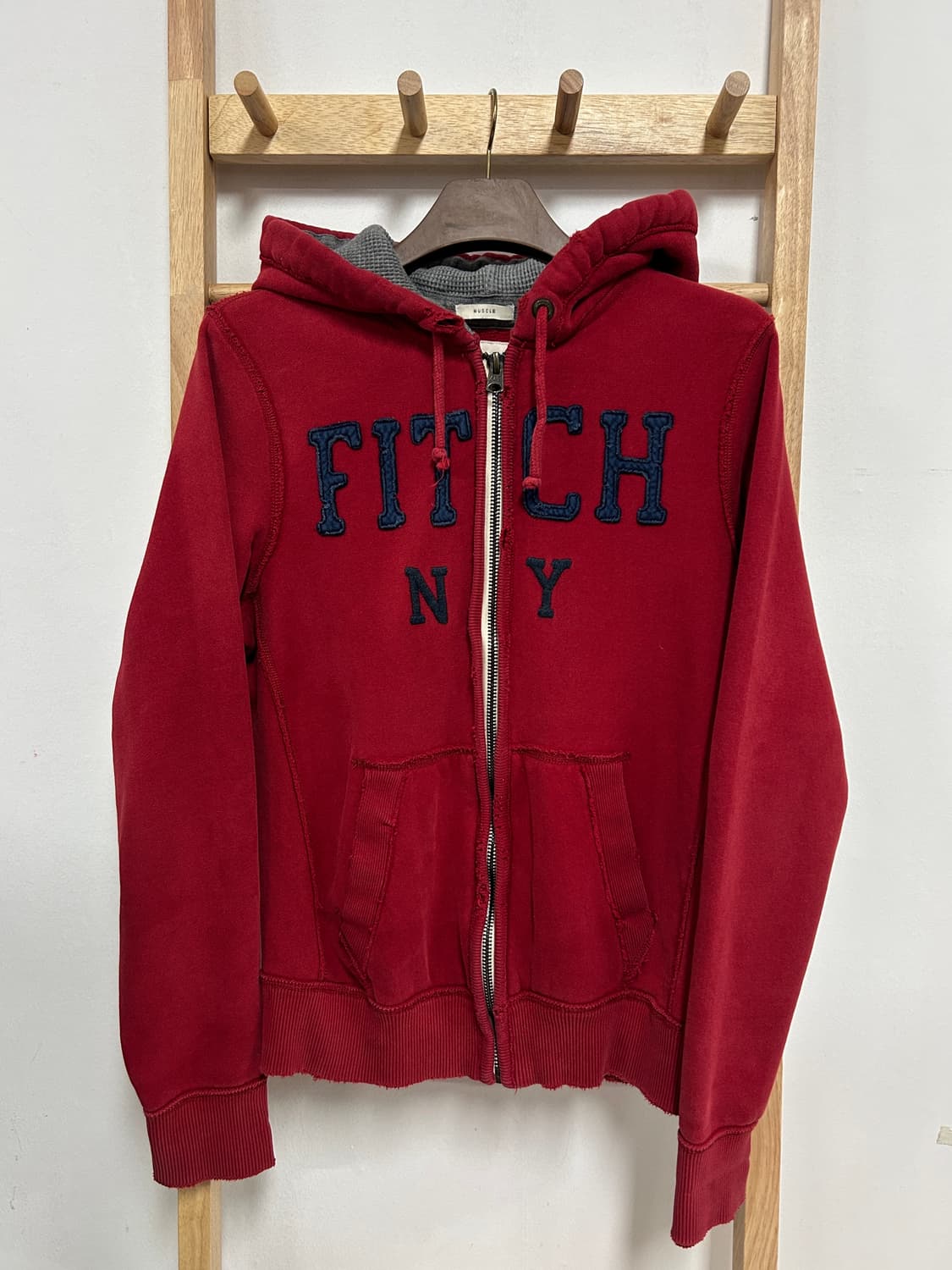 아베크롬비 y2k 후드집업 버건디 상품이미지2