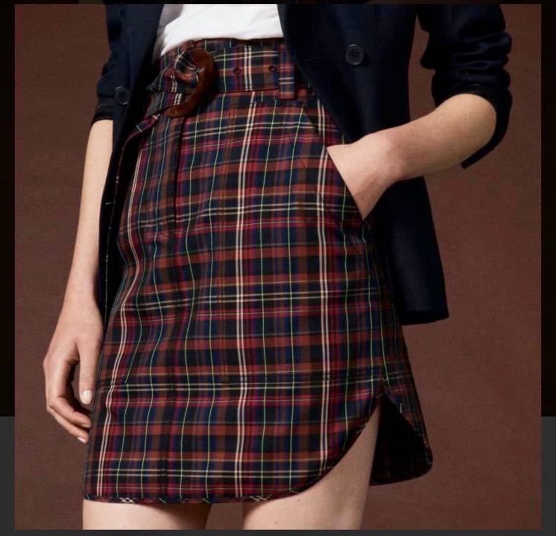 산드로 타탄 체크 스커트 1사이즈 상품이미지1