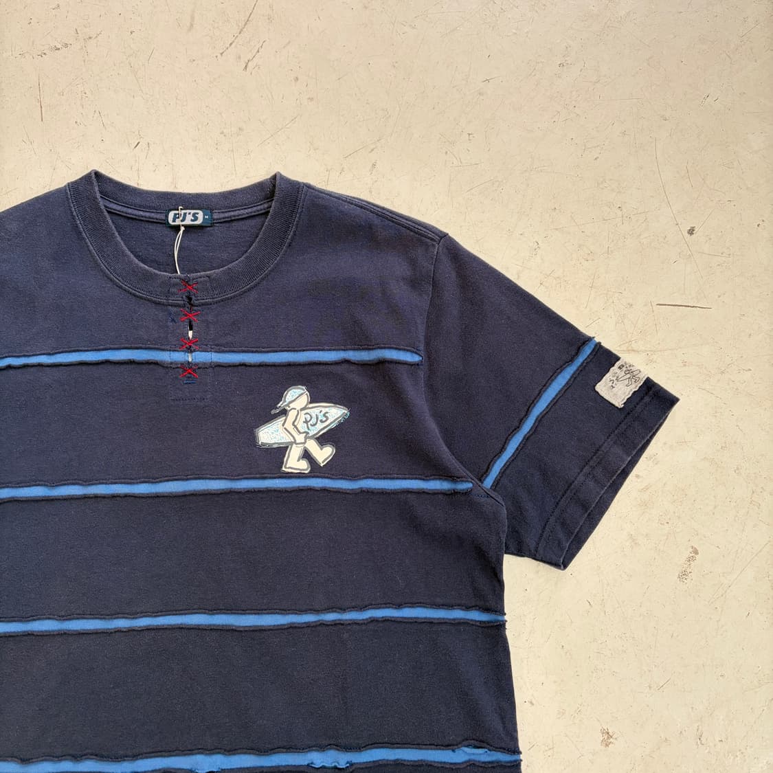 PJS 빈티지 스트라이프 반팔티 M 상품이미지2