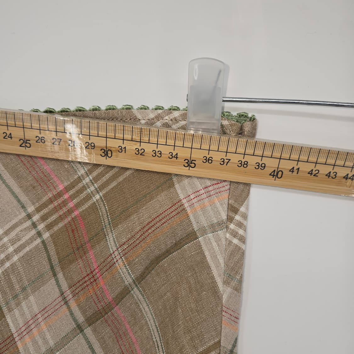 Eddie Bauer 린넨 체크 롱 내추럴 스커트 [B50533 상품이미지5