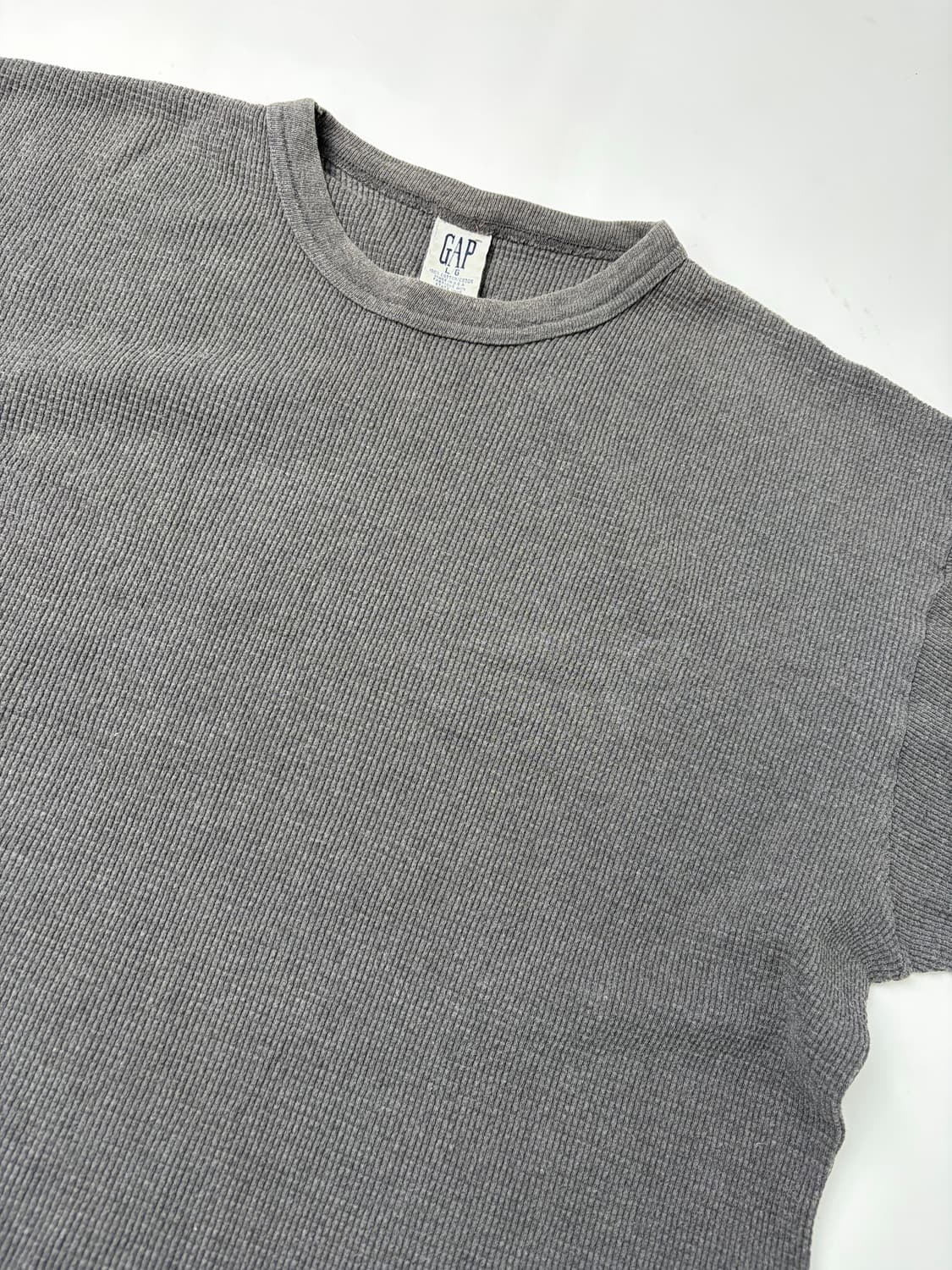 90s Gap Thermal Tee (charcoal) 상품이미지5