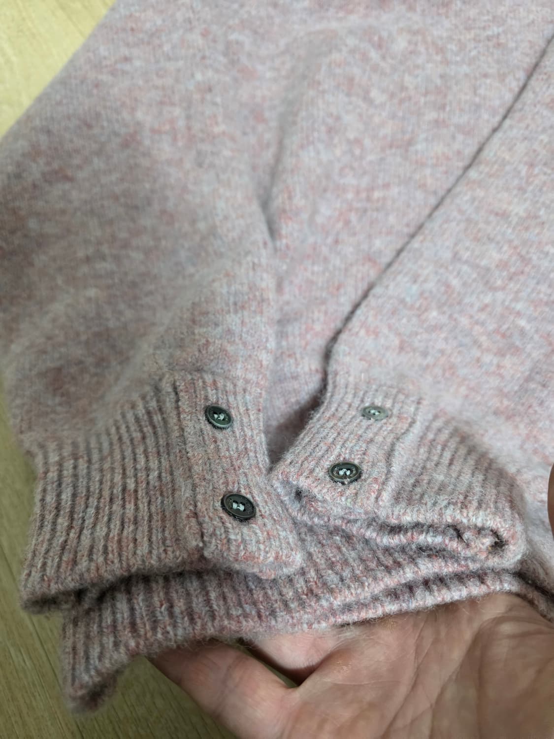 니티드 쉐기독울 니트 핑크 M 상품이미지6