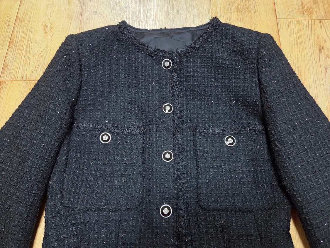 룩캐스트(LOOKCAST) 라일리 트리밍 트위드원피스 44-55 새상품 상품이미지4