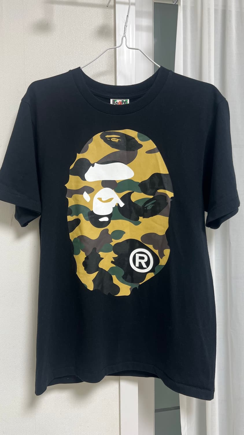 베이프 카모 빅 헤드 반팔 블랙 S 상품이미지3
