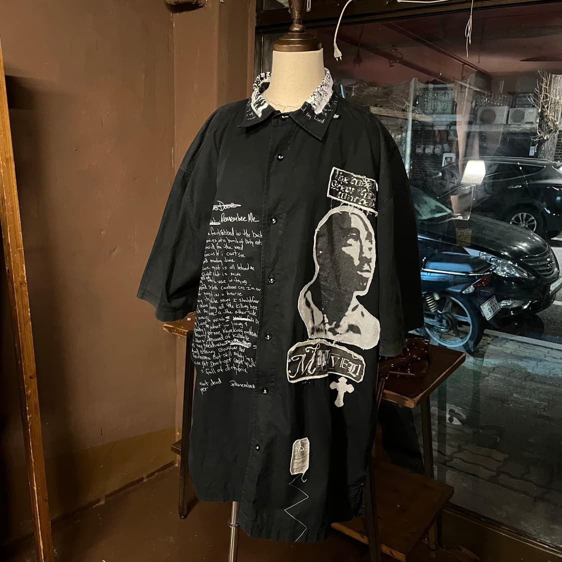 2pac “makaveli” patchwork shirt xl 퍽 상품이미지1
